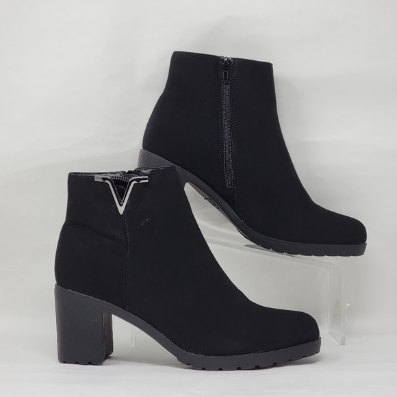 LONDON FOG Collection LFW-Owynn Women's Zip Ankle Bootie Black Size 8.5 New - Picture 1 of 10